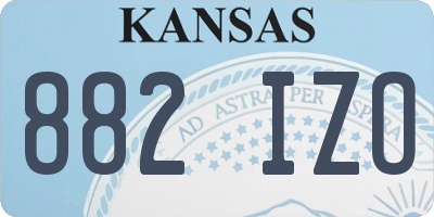 KS license plate 882IZO