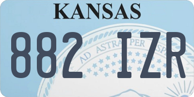 KS license plate 882IZR