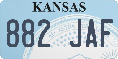 KS license plate 882JAF
