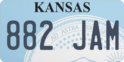 KS license plate 882JAM