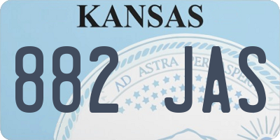 KS license plate 882JAS