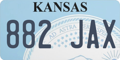 KS license plate 882JAX