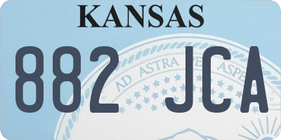 KS license plate 882JCA