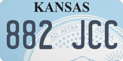 KS license plate 882JCC