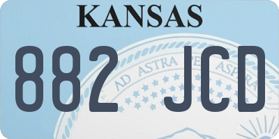 KS license plate 882JCD