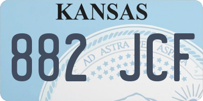 KS license plate 882JCF
