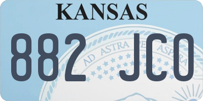 KS license plate 882JCO