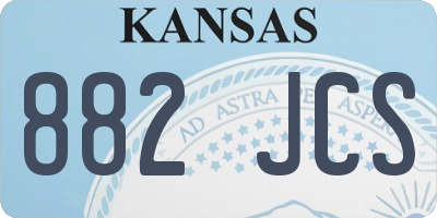 KS license plate 882JCS