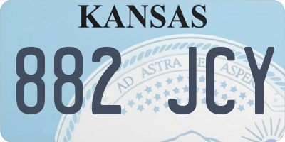KS license plate 882JCY