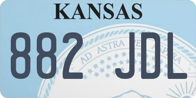 KS license plate 882JDL