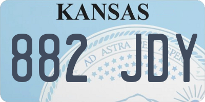 KS license plate 882JDY