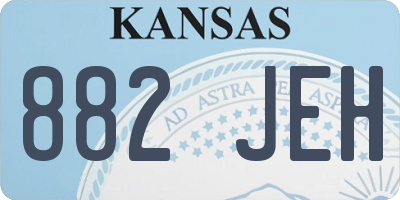 KS license plate 882JEH