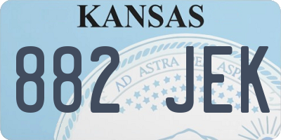 KS license plate 882JEK