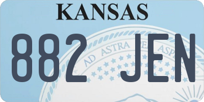 KS license plate 882JEN