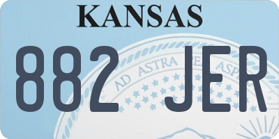 KS license plate 882JER