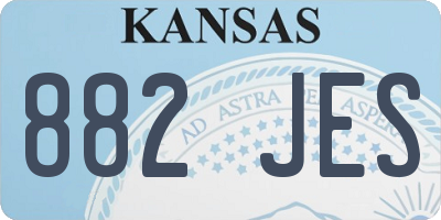 KS license plate 882JES