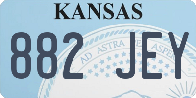 KS license plate 882JEY