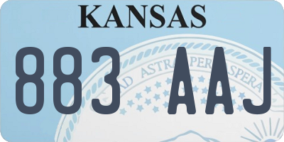 KS license plate 883AAJ