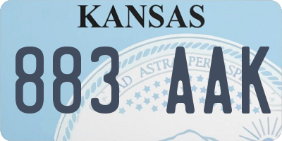 KS license plate 883AAK