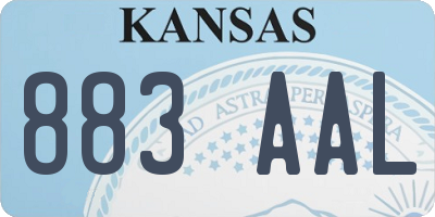 KS license plate 883AAL