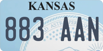 KS license plate 883AAN