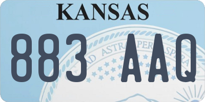KS license plate 883AAQ