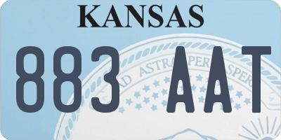 KS license plate 883AAT