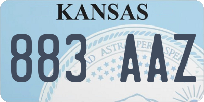 KS license plate 883AAZ