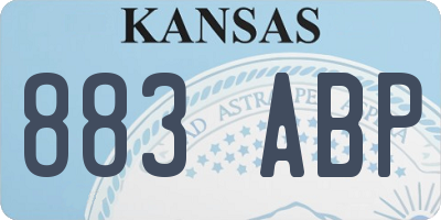 KS license plate 883ABP