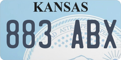 KS license plate 883ABX