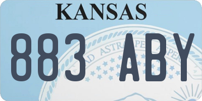 KS license plate 883ABY
