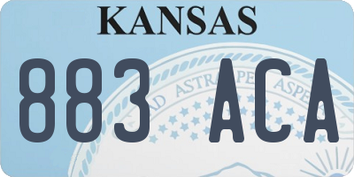 KS license plate 883ACA