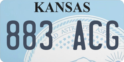 KS license plate 883ACG