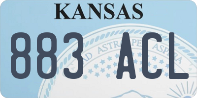 KS license plate 883ACL