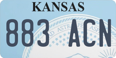 KS license plate 883ACN