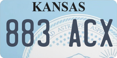 KS license plate 883ACX