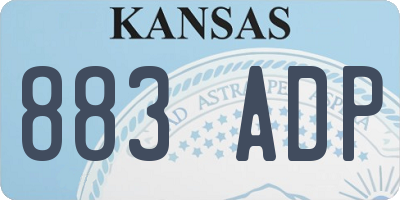 KS license plate 883ADP