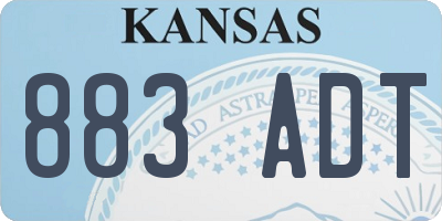 KS license plate 883ADT