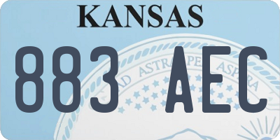 KS license plate 883AEC
