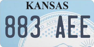 KS license plate 883AEE