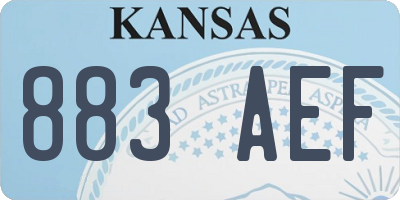 KS license plate 883AEF