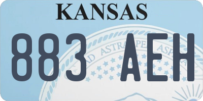 KS license plate 883AEH
