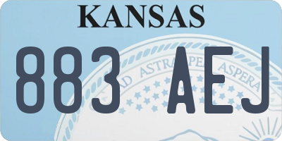 KS license plate 883AEJ