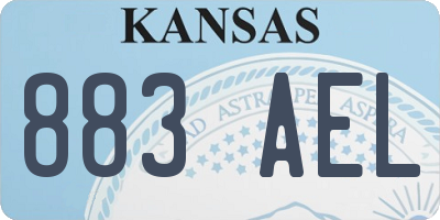 KS license plate 883AEL
