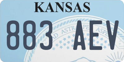 KS license plate 883AEV