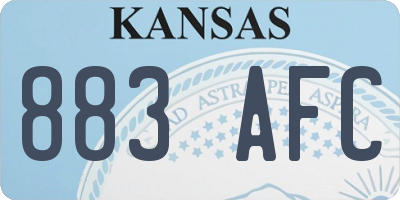 KS license plate 883AFC