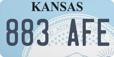 KS license plate 883AFE