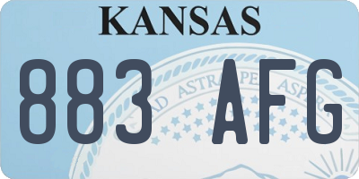 KS license plate 883AFG