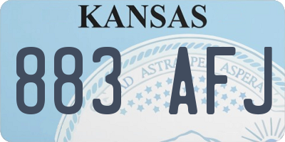 KS license plate 883AFJ