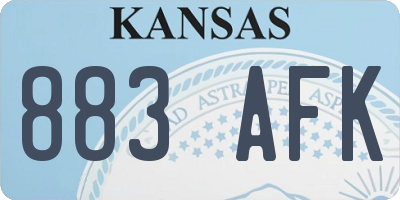 KS license plate 883AFK